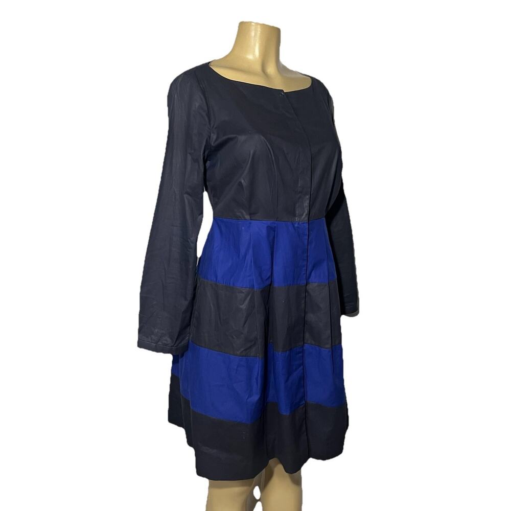 Cos Structured A-Line Dress Color Block Womens Sm… - image 3